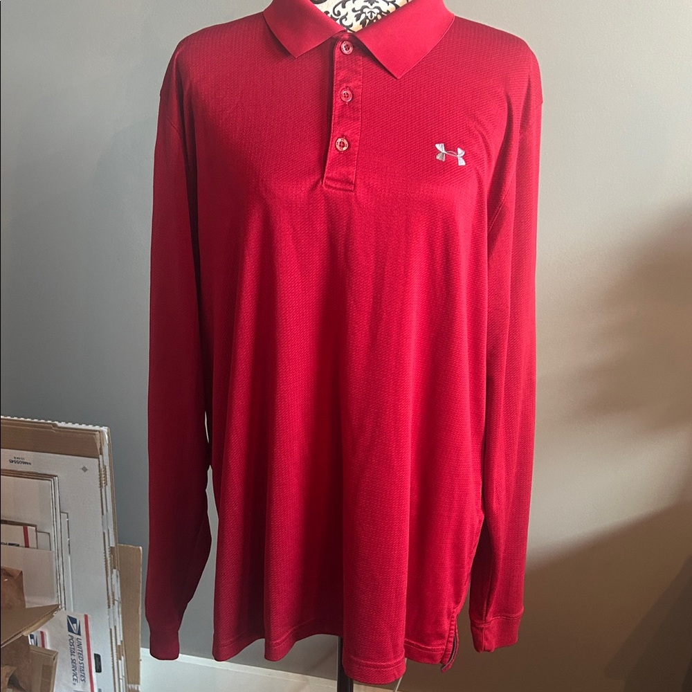 MENS Under Armour long sleeve golf shirt, XL